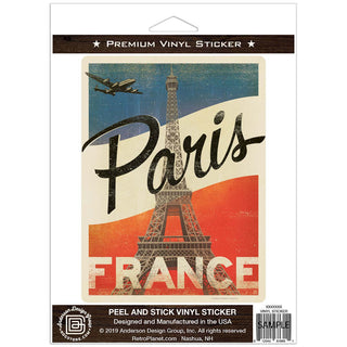 Paris France Eiffel Tower Vinyl Sticker