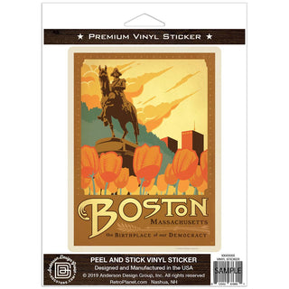 Boston Massachusetts Paul Revere Statue Vinyl Sticker