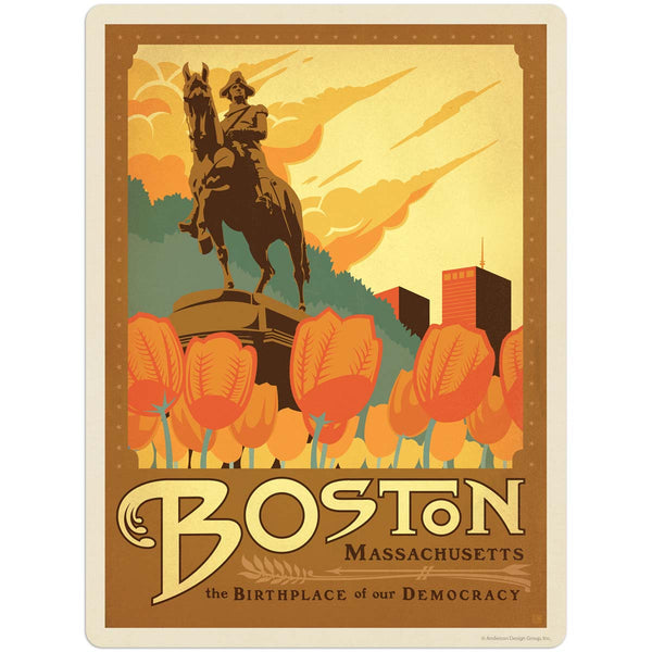 Boston Massachusetts Paul Revere Statue Vinyl Sticker