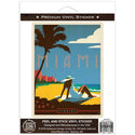 Miami Florida Beach Vinyl Sticker