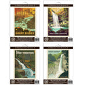 Smoky Mountains Natl Park Waterfalls Vinyl Sticker Set Of 4