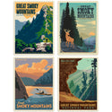 Smoky Mountains Natl Park Scenic Vinyl Sticker Set Of 4