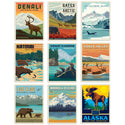 Alaska National Parks Vinyl Sticker Set of 9