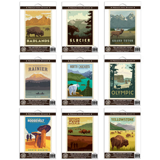 Great Northwest National Parks Vinyl Sticker Set of 9