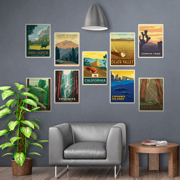 California National Parks Decal Set of 9