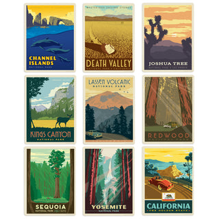 California National Parks Decal Set of 9