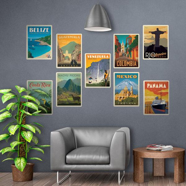 Central And South America Decal Set of 9