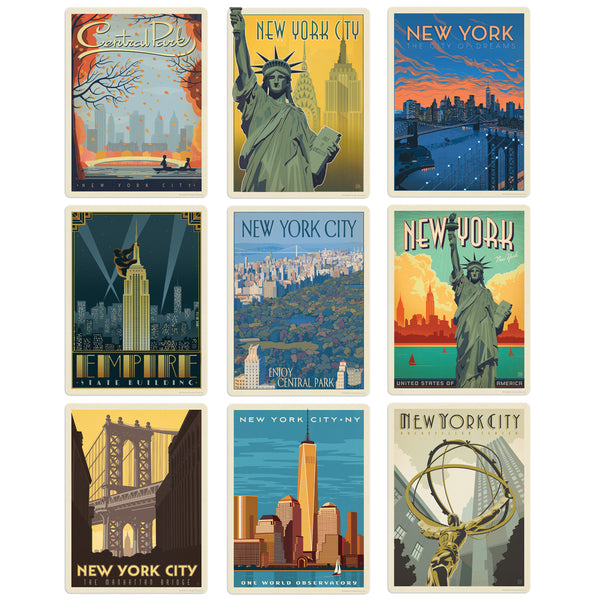 New York City Decal Set of 9