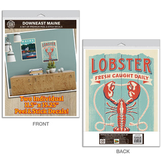 Downeast Maine Lobster Decal Set of 2