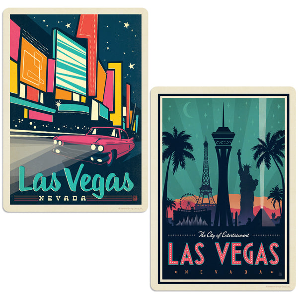Roadside America Nevada Travel Poster of Las Vegas