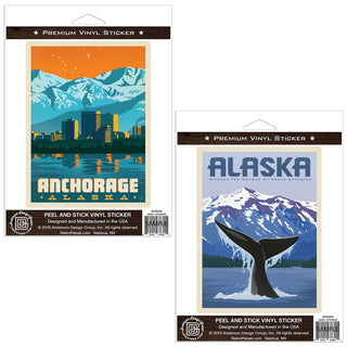 Anchorage Alaska Sticker Set of 2