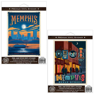 Memphis Tennessee Beale Street Sticker Set Of 2