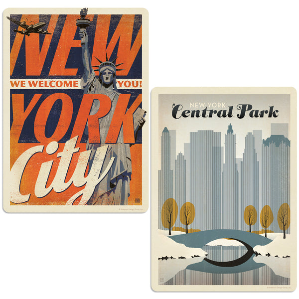 New York City Central Park Sticker Set of 2