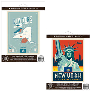 New York City Empire State Sticker Set of 2