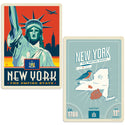 New York City Empire State Sticker Set of 2