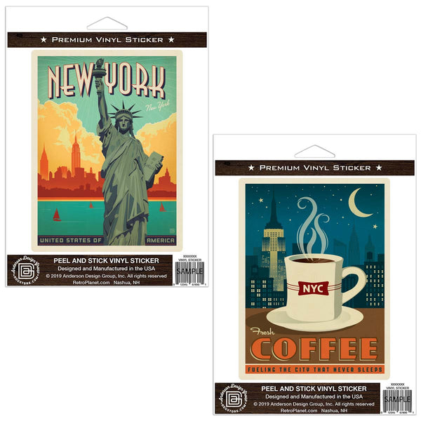 New York City Coffee Sticker Set of 2
