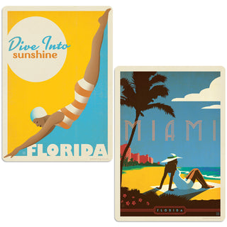 Miami Florida Sticker Set of 2
