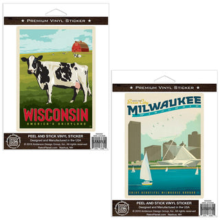 Milwaukee Wisconsin Sticker Set of 2