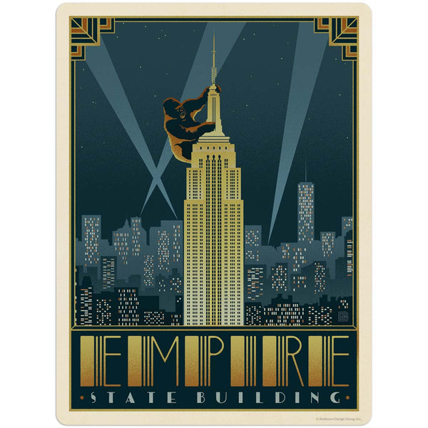 New York Empire State Building King Kong Vinyl Sticker