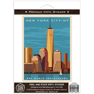 New York City One World Observatory Vinyl Sticker