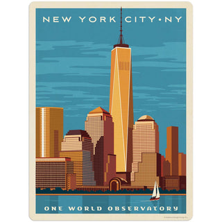 New York City One World Observatory Vinyl Sticker