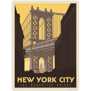 New York City Manhattan Bridge Vinyl Sticker