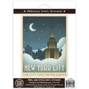 New York City Skyline in Moonlight Vinyl Sticker