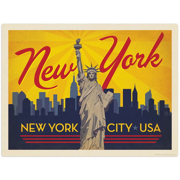 New York City USA Skyline Vinyl Sticker