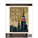 New York City Deco Skyline Vinyl Sticker
