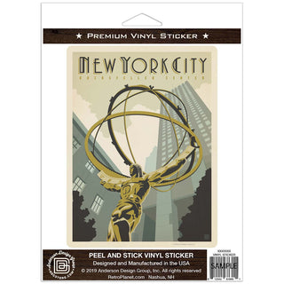 New York City Rockefeller Center Vinyl Sticker