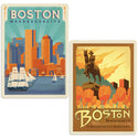 Boston Massachusetts Decal Set of 2