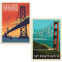 Oakland San Francisco California Decal Set of 2