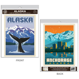 Anchorage Alaska Decal Set of 2