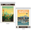 Seattle Washington Skyline Decal Set of 2