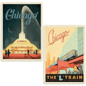 Chicago Illinois L Train Decal Set of 2