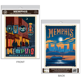 Memphis Tennessee Beale Street Decal Set of 2