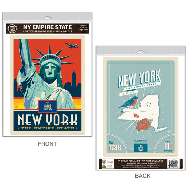 New York City Empire State Decal Set of 2