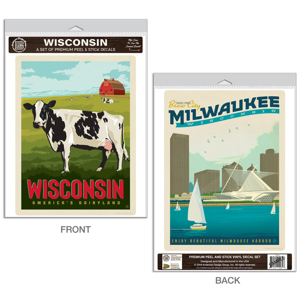 Milwaukee Wisconsin Decal Set of 2