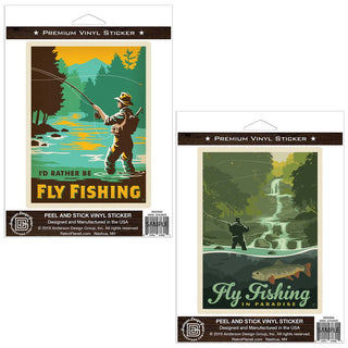 Fly Fishing Vinyl Sticker Set of 2