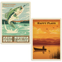 Gone Fishing Vinyl Sticker Set of 2
