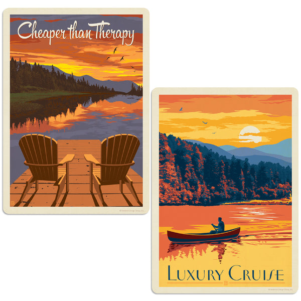 Lake Therapy Vinyl Sticker Set of 2