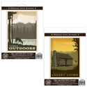 Back to Nature Cabin Vinyl Sticker Set of 2