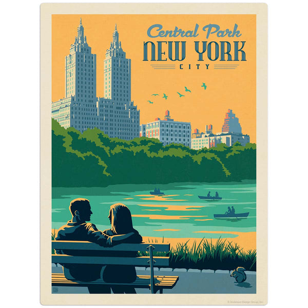 New York City Central Park Bench Decal