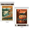 Travel by Trailer Camping Decal Set of 2