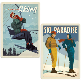 Ski Paradise Decal Set of 2