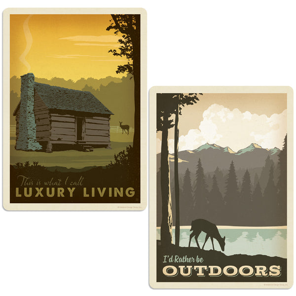 Back to Nature Cabin Decal Set of 2