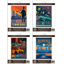 Memphis Tennessee Vinyl Sticker Set of 4