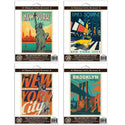 New York City Times Square Statue Vinyl Sticker Set of 4