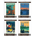 New York City City of Dreams Vinyl Sticker Set of 4