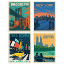 New York City City of Dreams Vinyl Sticker Set of 4